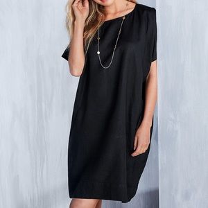 NWT Eileen Fisher Handkerchief Short Sleeve Organic Linen Boxy Dress Size Large